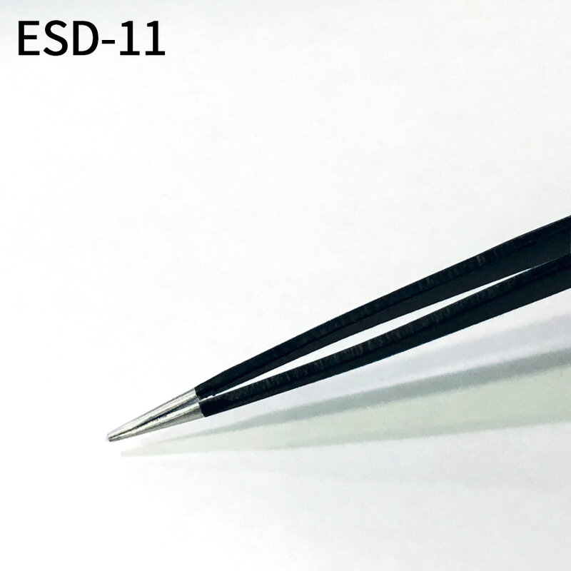 Set di pinzette di precisione antistatiche pinzette ESD in acciaio inossidabile strumento di saldatura per riparazione elettronica