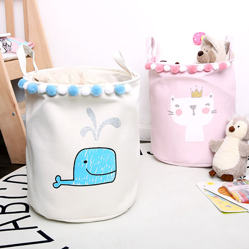 Bonito dinossauro bebê lavanderia cesta dobrável brinquedo balde de armazenamento piquenique roupas sujas cesta caixa lona organizador dos desenhos animados animal