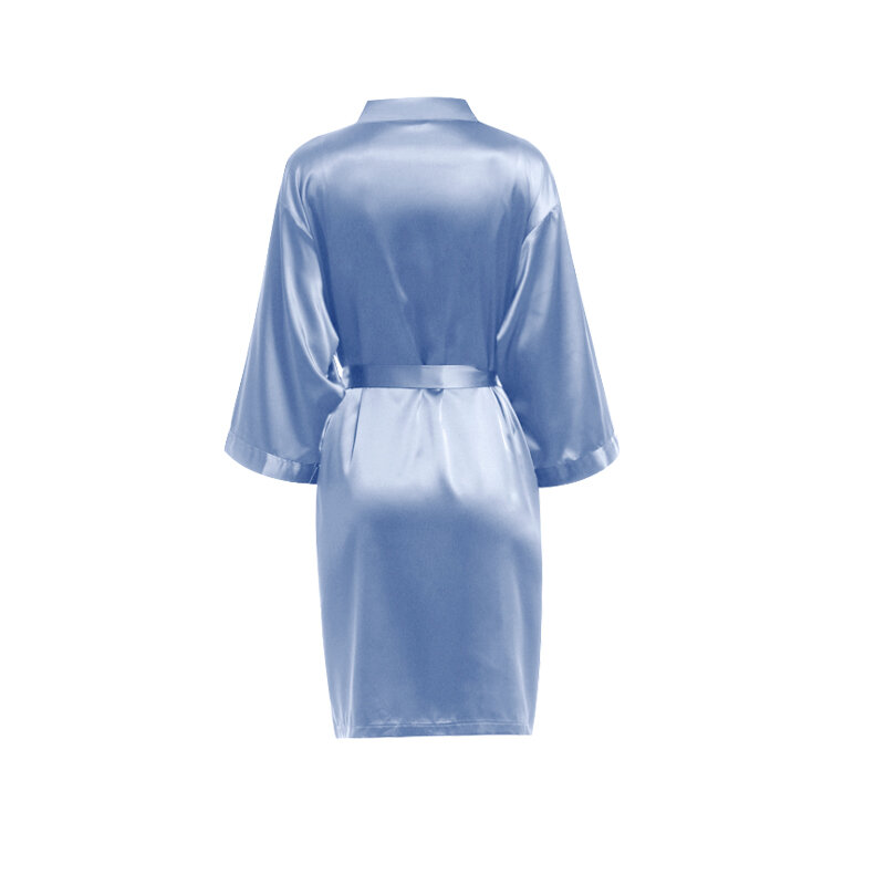 Pijamas de cetim matte grosso feminino, cores lisas, A9000D