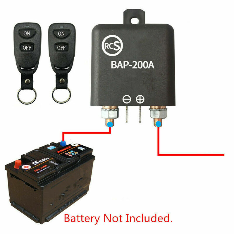 Control remoto inalámbrico Universal, interruptor maestro de desconexión de batería de coche, 12V