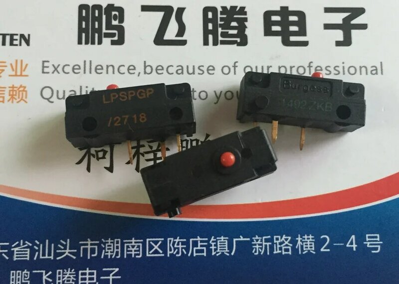 1 pçs swiss burgess micro switch 3 pinos toque interruptor de reset lpspgp 1492-zkb 19*7mm