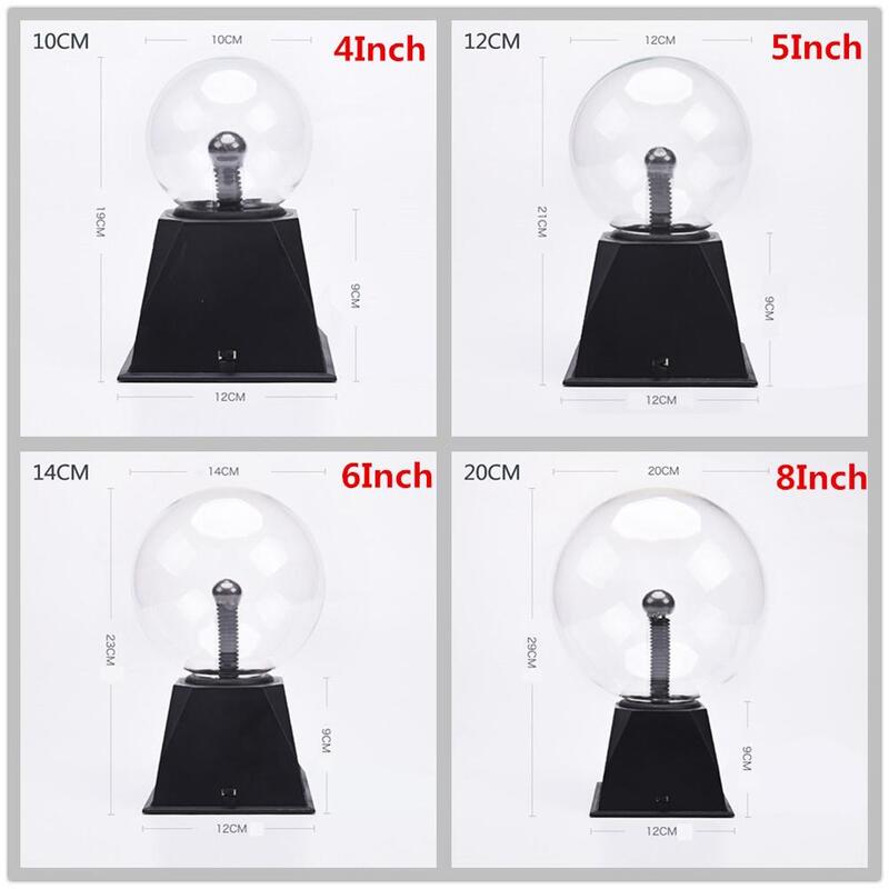 Baru Glass Magic Plasma Ball Light & Sound Sensitif Meja Lampu Bola Lampu Malam Magic Plasma Mainan Malam Lampu