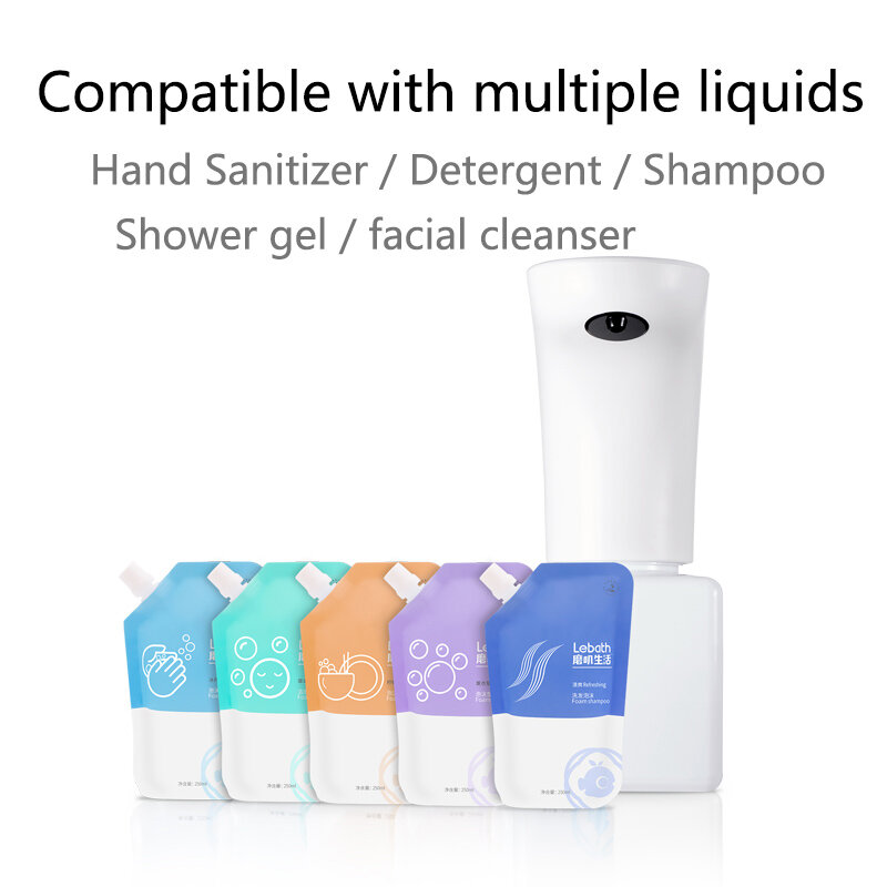 Диспенсер для мыла Lebath, зарядка через USB, автоматический индукционный диспенсер для мыла из пены