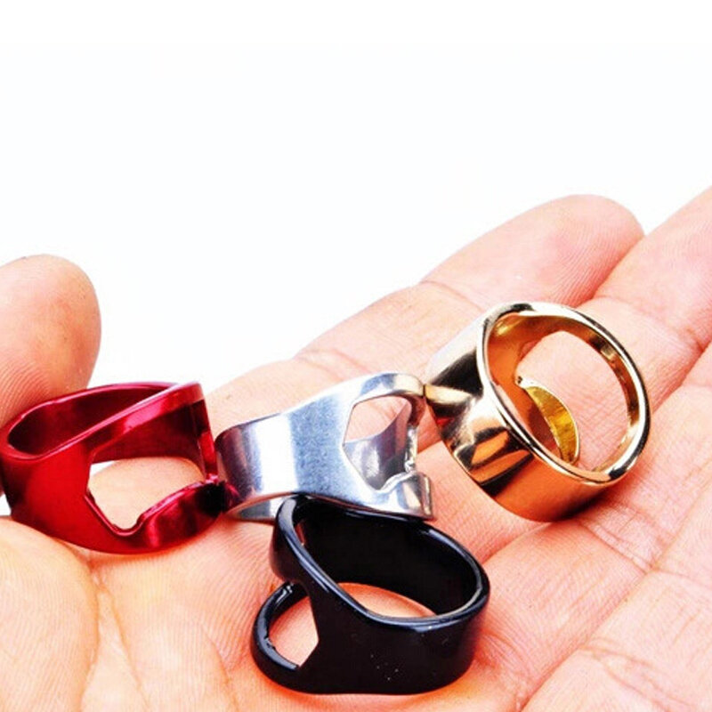 1Pcs Multi-function Opener Portable Stainless Steel Colorful Ring-Shape Opener Beer Bottle Remover Kitchen Gadgets Bar Tool