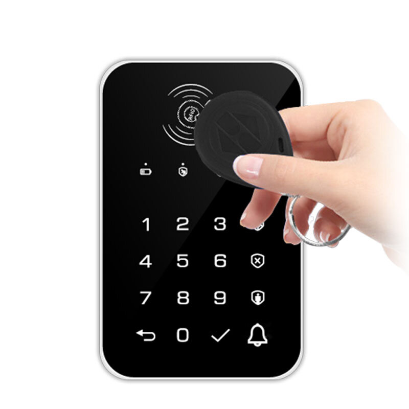 ワイヤレスパスワードロック,433MHz,周波数ev1527,RFIDカードロック機能,簡単な設置