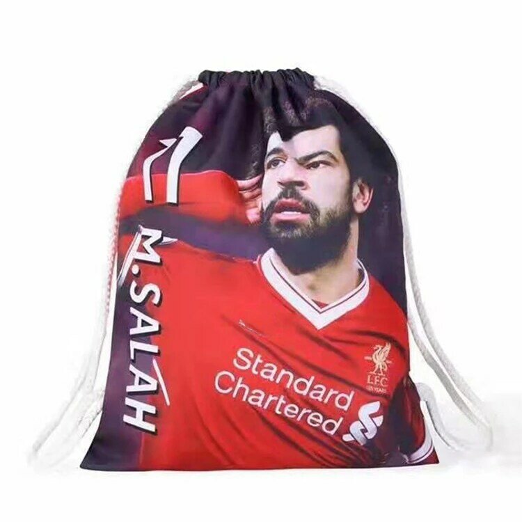 Liverpool manchester united chelsea barcelona real madrid futebol clube fãs cordão sacos impressão messi ronaldo sacos de futebol