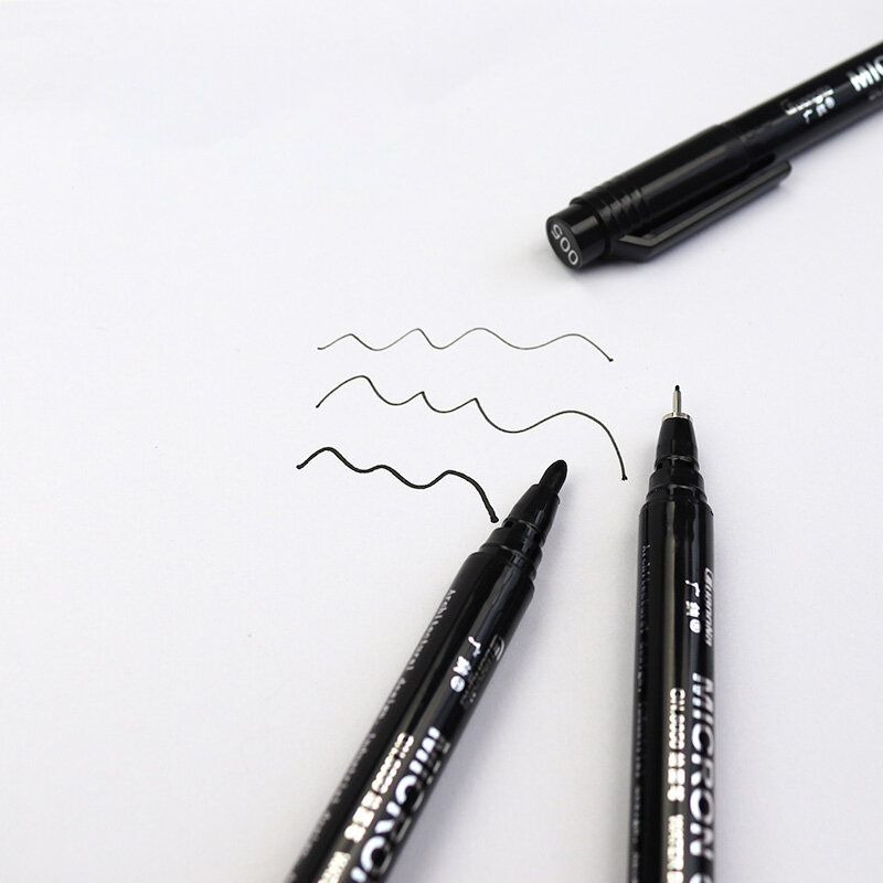 Ручка для рисования Guangna, игла 8050 микрон для графического дизайна, 005 01 02 03 04 05 07 08 1,0 2,0 3,0