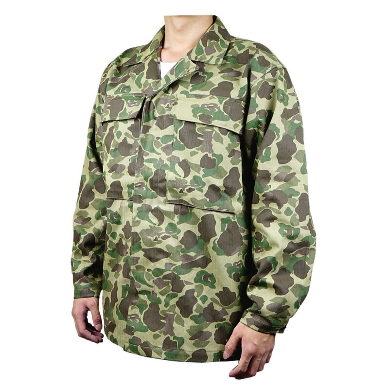 Wwii WW2 Us Army M42 101ST Luchtmacht Paratrooper Omkeerbare Camo Uniformen Jas Pacific Eend Camouflage Jas