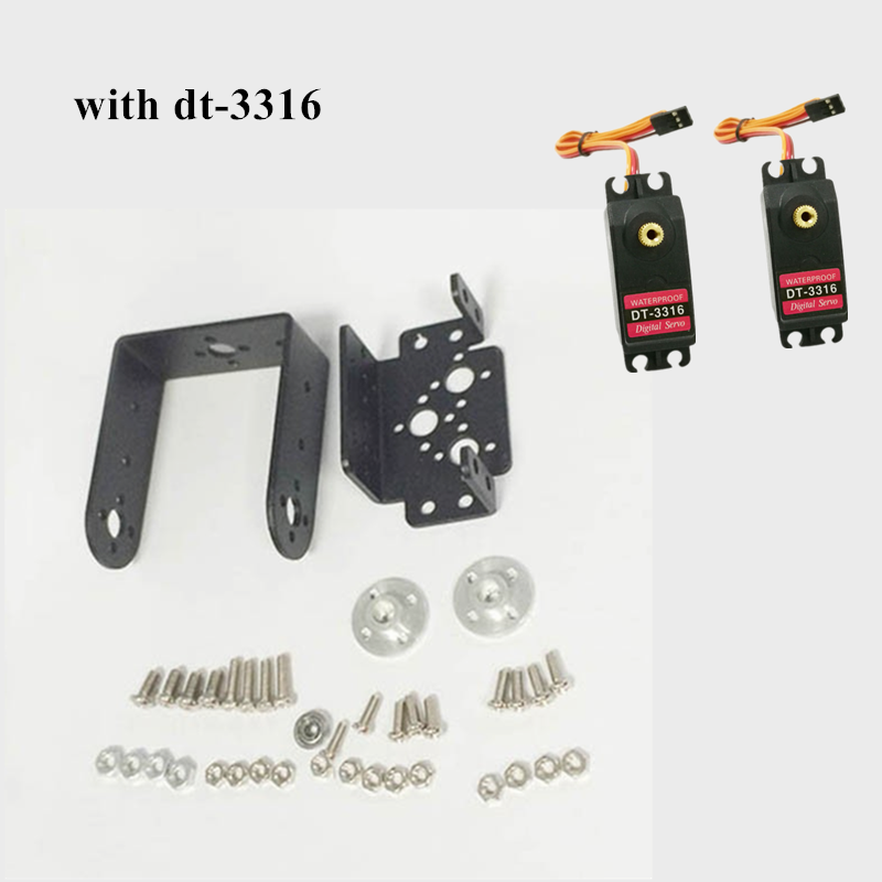 Original DOIT 2 DOF Tilt Robot Arm 2pcs Servo+1pcs Multifunction Bracket+1pcs Long U Frame+2pcs Steering Disc+Screws+Cup Bearing