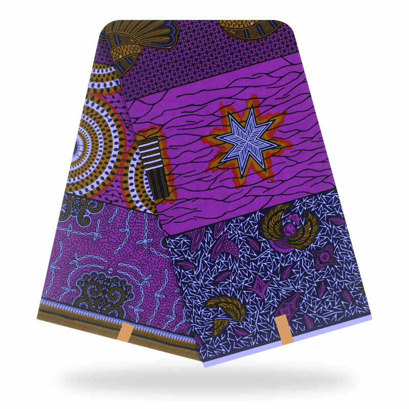 Tecido africano de cera de ancara para patchwork, 1 quintal tecido 100% algodão para vestido