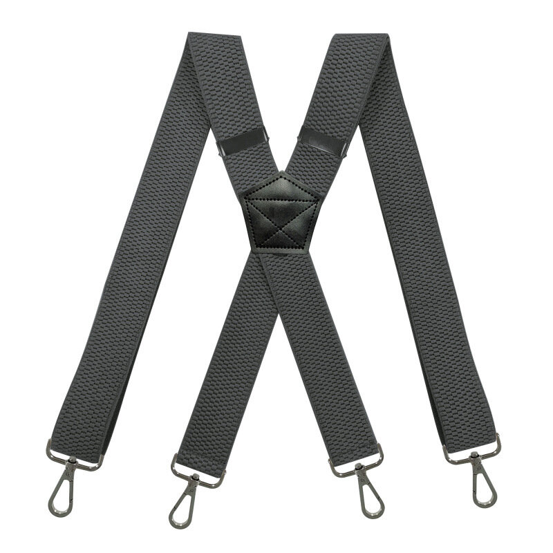 Homens de Couro 4 Clip X Voltar Elastic Braces Camisa De Casamento Fique Bloqueio Braçadeiras Calças Suspensórios Alça Ajustável Garter Holder Belt