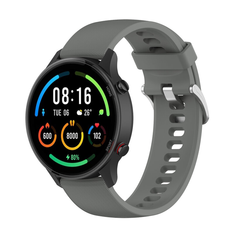 สายนาฬิกาซิลิโคน22มม. สำหรับ Xiaomi Mi Watch สายรัดข้อมืออัจฉริยะสำหรับนาฬิกา Mi Watch สีกีฬาสร้อยข้อมือ wirststrap + เคส