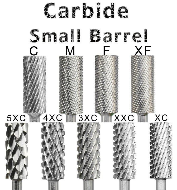 NAILTOOLS 5,35 Kleine barrel Silber Wolfram stahl Carbide nagel bohrer bits fräsen cutter deutsch zubehör