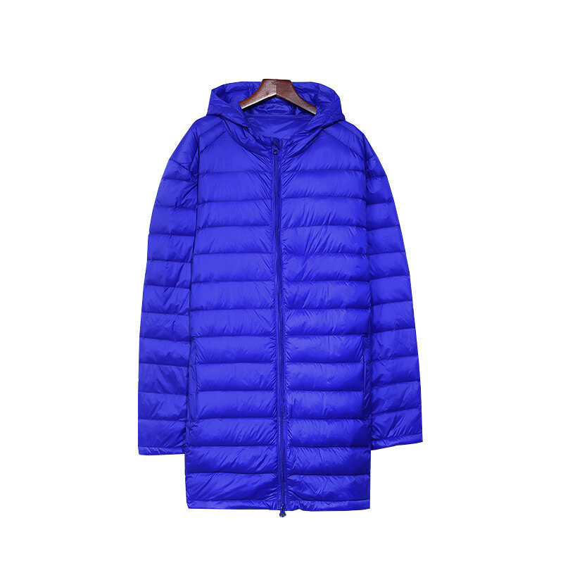 Мужской легкий пуховик большого размера 5XL, 6XL, 7XL, 8XL, Осень-зима 2022, мужское длинное повседневное обычное ультратонкое Мужское пальто с капюшоном