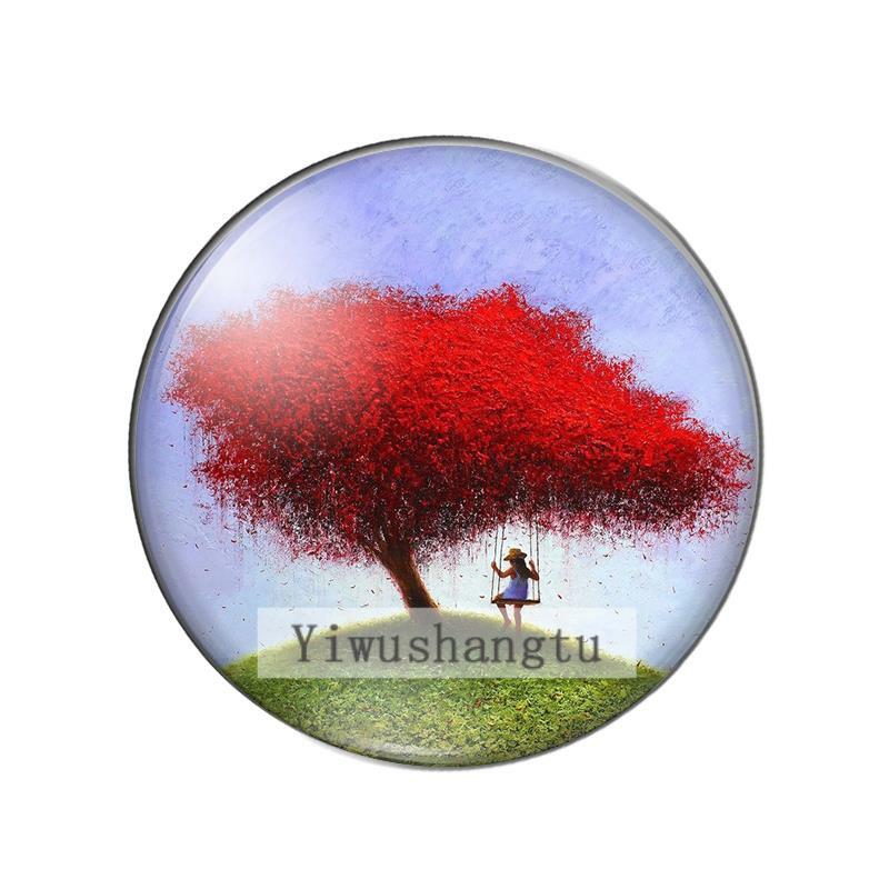 New Colorful Magical Life tree 8mm/10mm/ 12mm/Round photo glass cabochon demo flat back Making findings ZB0543