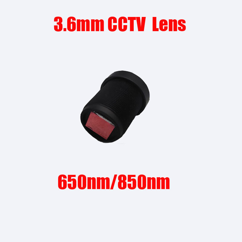 Lente CCTV de 3,6mm, lente de placa de enfoque fijo, 650nm, 850nm, Filtro IR, M12, para cámara CCTV, megapíxeles, IP, USB
