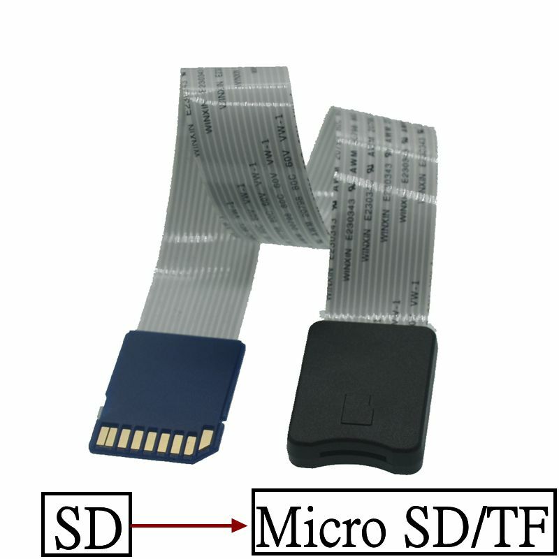 Kartu SD Perempuan Ke TF Micro SD Laki-laki SD Ke SD/TF Ke TF Kabel Ekstensi Kartu Fleksibel Pembaca Adaptor Extender Drop Ship 10CM-60CM
