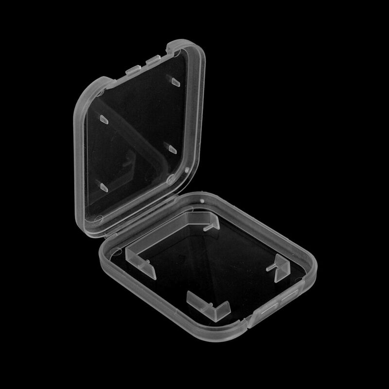 SD/sdc用の透明なプラスチック製収納ボックス,10個,メモリーカード用の収納ケース