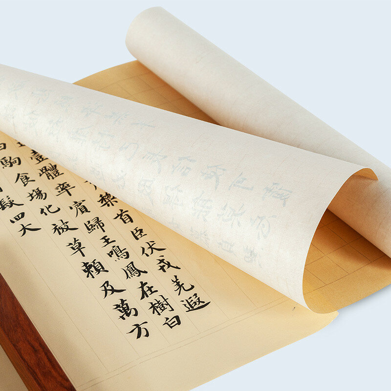 Kalligraphie Papiere Verdicken Chinesischen Halb-Reifer Xuan Papier Reis Papier mit Grids/Vertikale Linie Rijstpapier Carta Di Riso 0,35*20 m