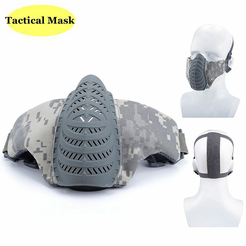 Masque de Paintball CS pour jeu de guerre en plein air, demi-masque tactique militaire en TPU pour Airsoft, pour la chasse et le tir, nouveau