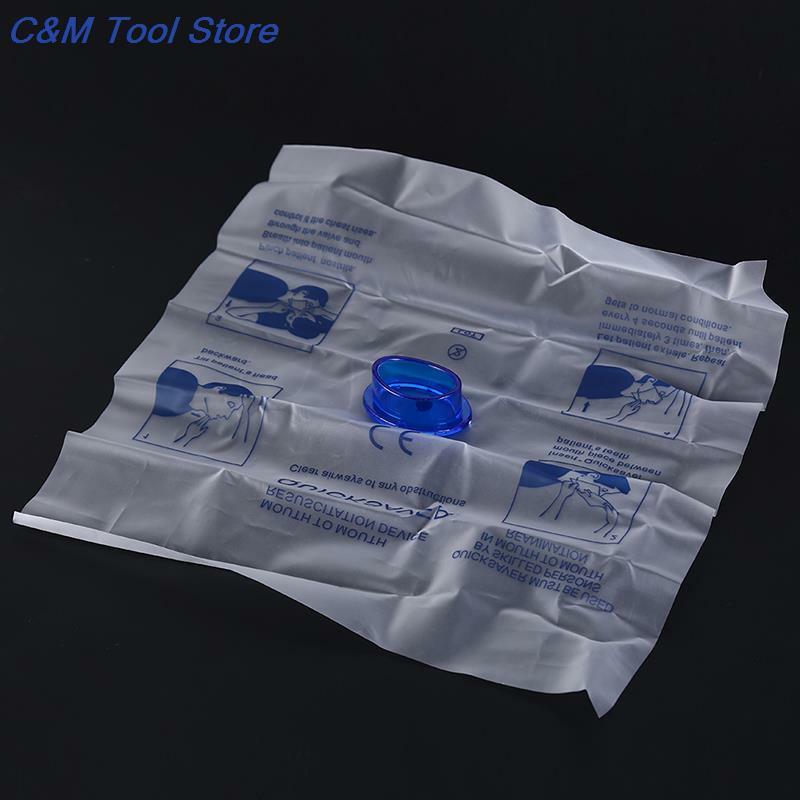 1pcs Disposable Mouth To Mouth CPR Breathing Mask Breathing Mask Breathing Respirator CPR Mask Emergency One-way Valve