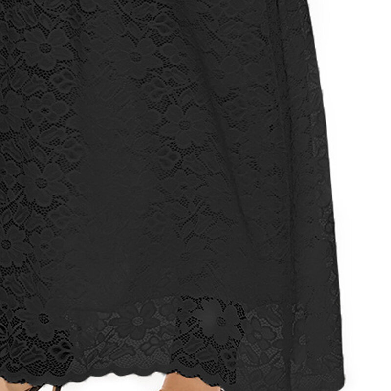Женское вечернее платье-трапеция, с круглым вырезом и цветочной вышивкой, до щиколотки, с коротким рукавом, модель D906, размера плюс