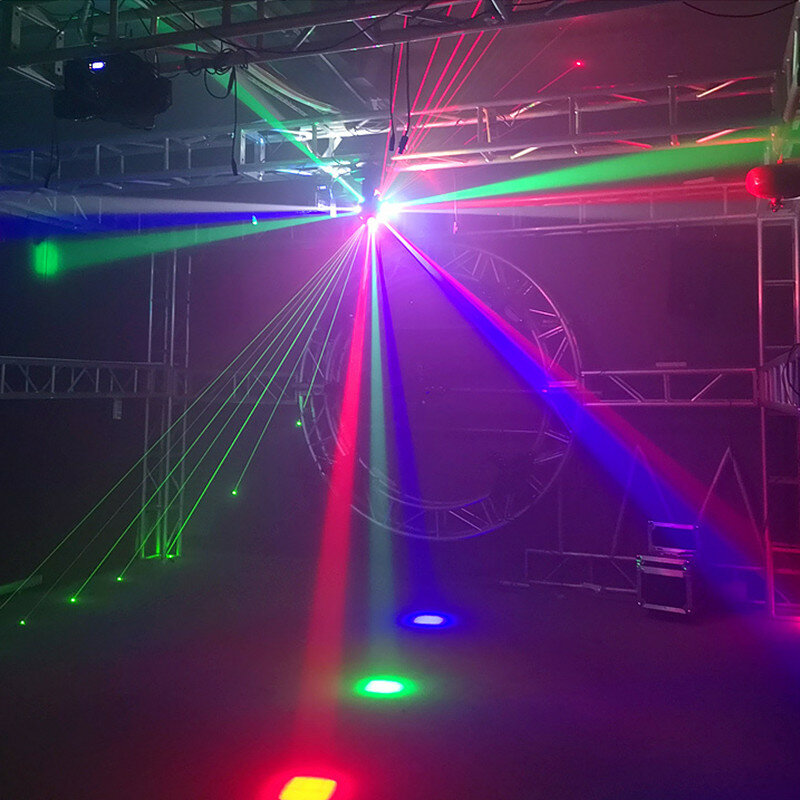 Lampu Bola Disko DJ Profesional Lampu Sorot LED Laser Strobo 1 Kepala Bergerak Lampu Sepak Bola Lampu Panggung Pertunjukan Pesta Klub Malam DMX