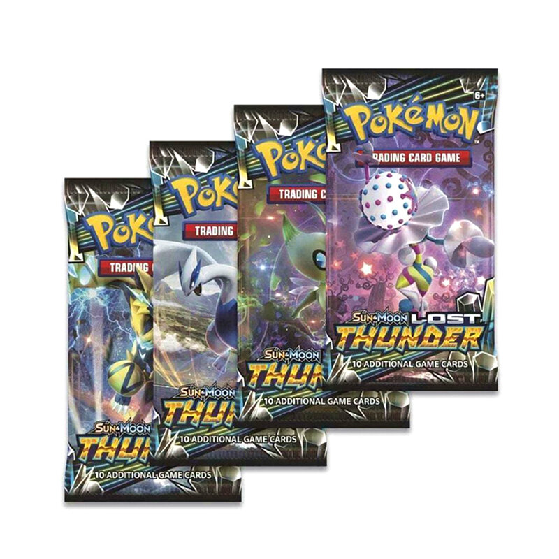 324 pz/scatola carte Pokemon Sun & Moon Lost Thunder English Trading Card Game Evolutions Booster giocattoli per bambini da collezione regalo