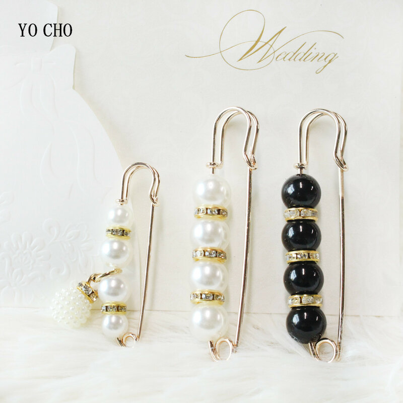 Yo Cho 1Pc Parel Broche Metalen Elegante Vrouwen Meisje Charmant Exquisite Kraag Revers Pin Mode-sieraden Party Kledingstuk Accessoires