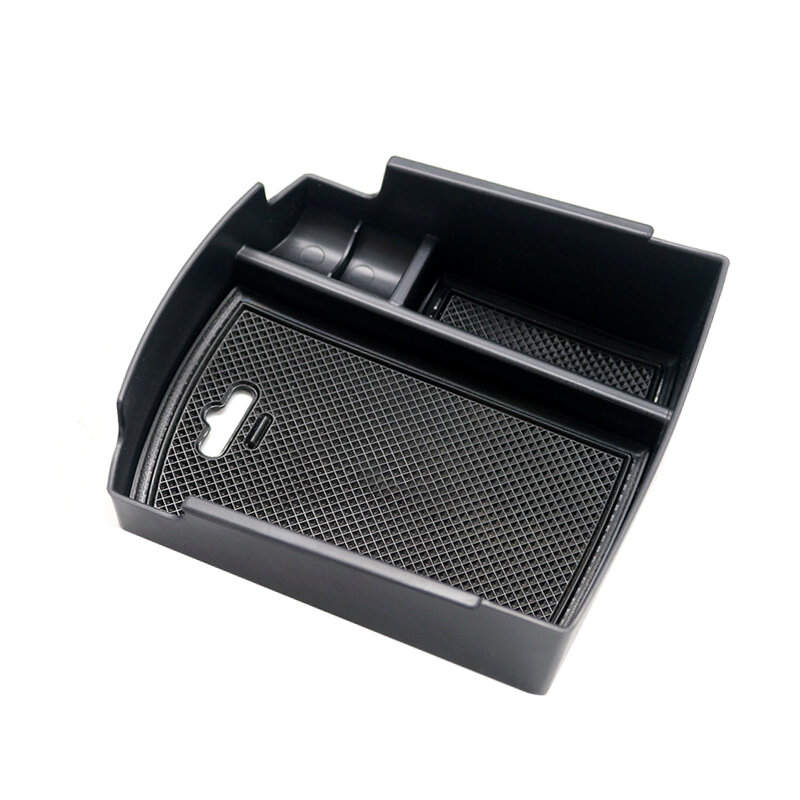Caja de almacenamiento con reposabrazos para consola central, bandeja organizadora de plástico negra, apta para Hyundai Kona Encino, Kauai, 2017, 2018, 2019, 2020, 2021