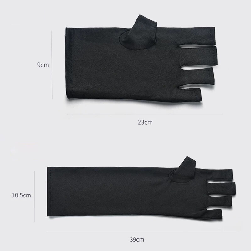 2 sztuk anty Uv promienie chronić rękawice rękawice paznokci lampa Led paznokci ochrona Uv promieniowanie dowód rękawice Manicure narzędzia do paznokci