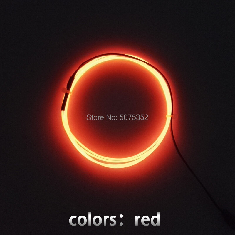 GZYUCHAO EL 1.3mm Flexible EL Wire Rope Waterproof EL Tube Neon Led Light Cable DIY Material For House Decorative