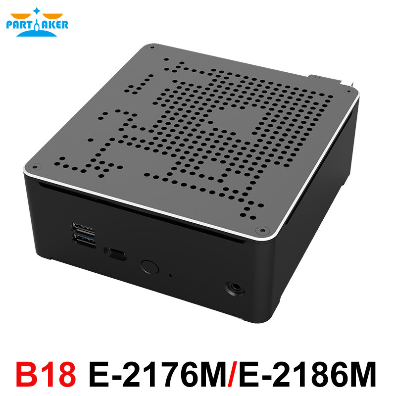 E-2186M อัจฉริยะใหม่ล่าสุดคอมพิวเตอร์ขนาดเล็ก W-10885M 2176ม. 2 * DDR4 2 * M.2 PCIe + 1*2.5 ''sata Graphics 630ความเงียบในการเล่นเกมพีซี HDMI DP AC WiFi BT