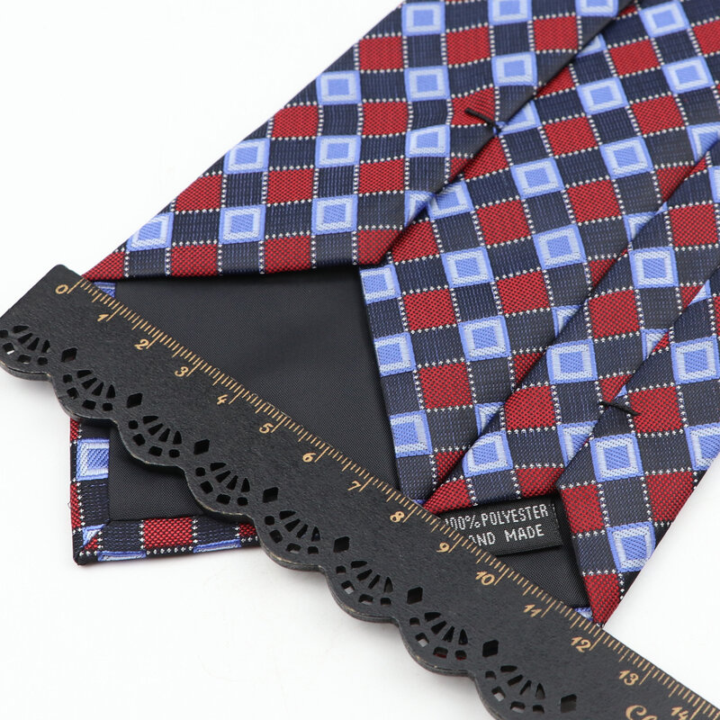 Classic 8cm Men Necktie  Fashion Polyester Tie  Plaid    Striped Necktie Business Slim Shirt Accessories paty Gift Cravate