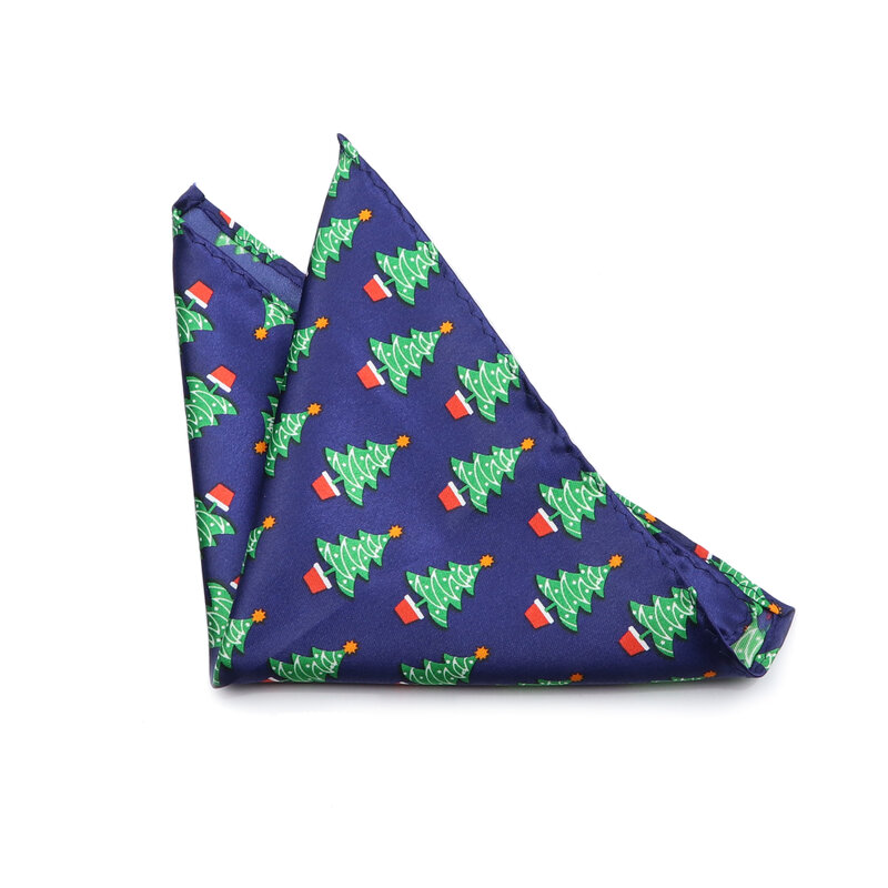 Novo lenço de natal poliéster hankie bolso quadrado feito à mão 22cm feminino & masculino casual festa presente smoking gravata borboleta acessório