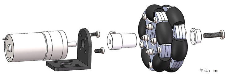 15Kg Beban 80Mm Roda Omnidirectional Roda Logam Fulai Robot Omni untuk Platform Ros Gerak Omnidirectional