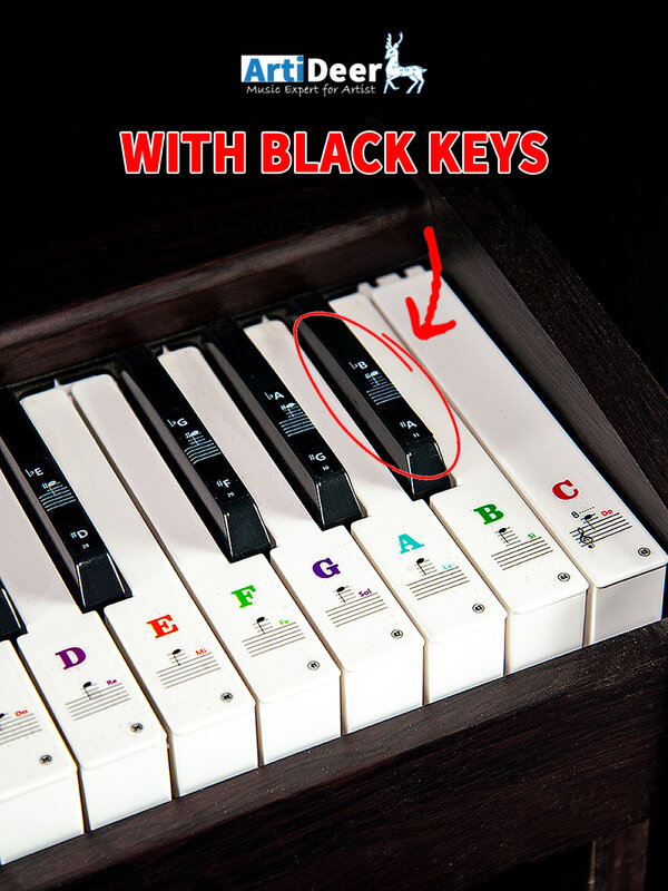 Music Notes for Piano Stickers Keyboard Accessories Musical Instruments Parts Protection Synthesizer 88 61 Keys
