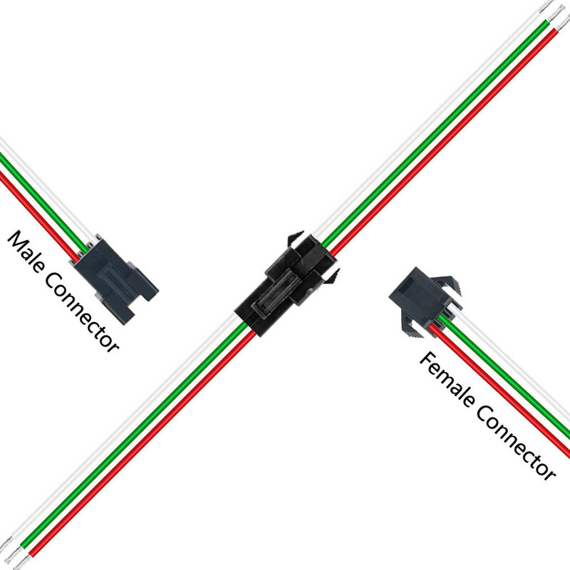 Jst Connector Man Vrouw 2pin/3pin/4pin/5pin Sm Voor 5050 3528 WS2801 WS2812B WS2811 SK6812 WS2813 WS2815 Led Strip Licht