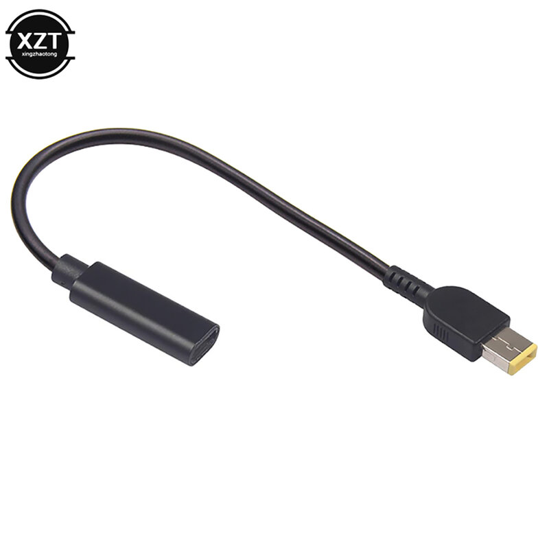 USB type-c kobieta na kwadrat 11*4.5mm DC mężczyzna PD ładowarka złącze kabla 16cm szybkie ładowanie dla Lenovo Thinkpad