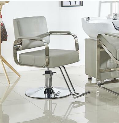 Chaise de barbier Simple en acier inoxydable, chaise de salon de beauté, de coupe de cheveux, de célébrité, de shampoing