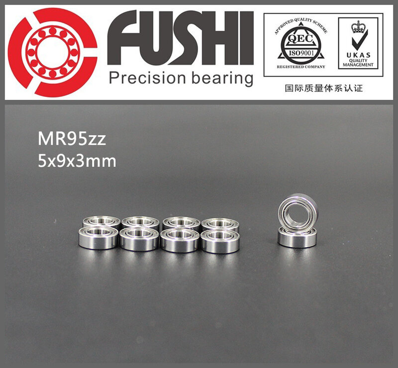 MR95ZZ ABEC-1 500PCS 5X9X3 mm Miniature Ball Bearings  L-950ZZ