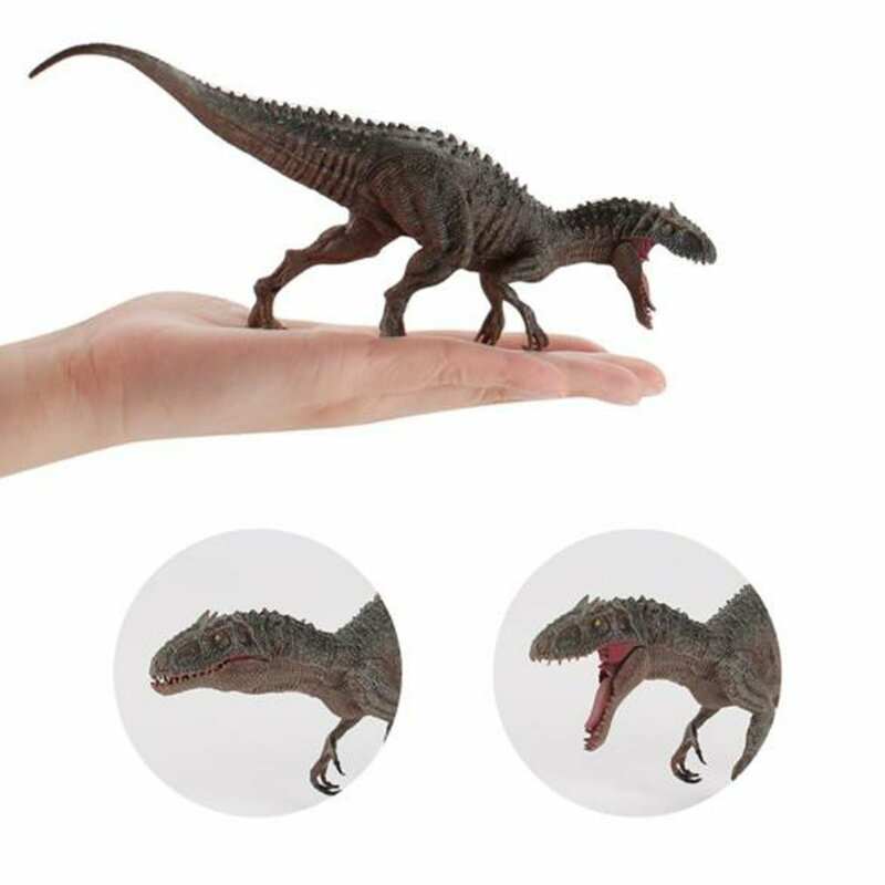 Juguete de dinosaurio de plástico PVC suave, simulación de Tiranosaurio, modelo que se puede abrir y cerrar la boca, decoración de escritorio