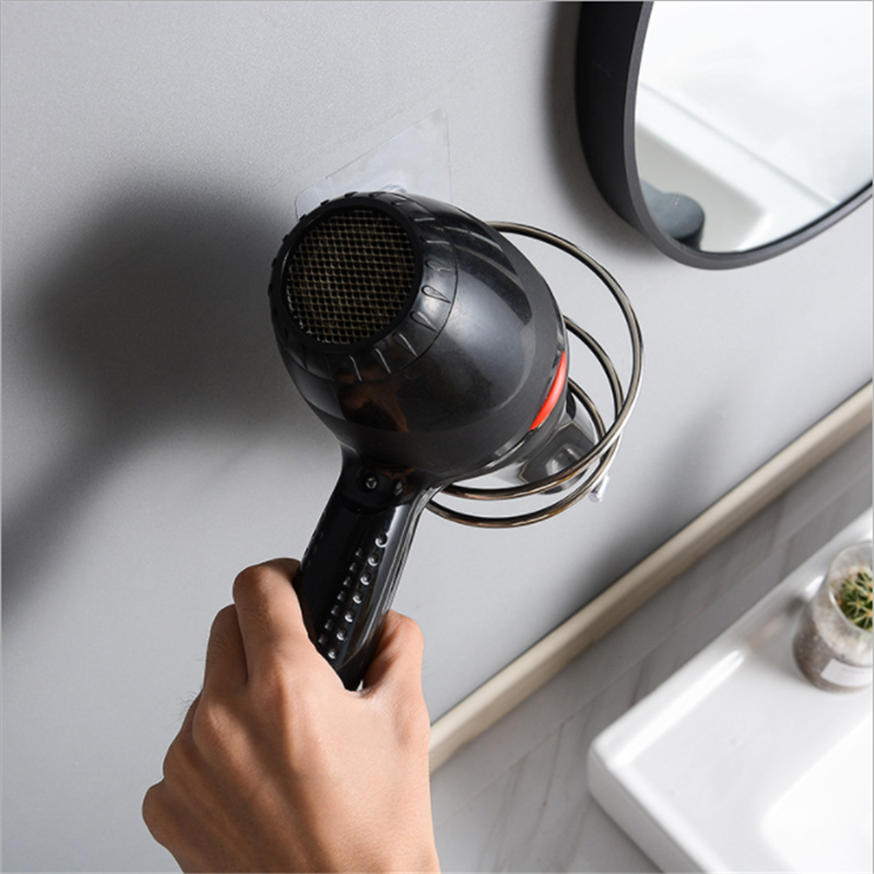 Haartrockner halter Gebläse Organizer Kleber Wand Nagel frei ohne Bohren Edelstahl Spiral ständer Lagerung für Badezimmer
