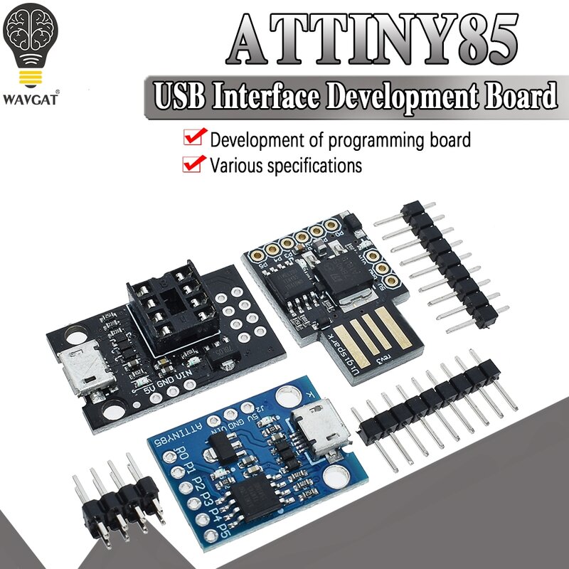 Официальная синяя черная TINY85 Digispark Kickstarter Micro макетная плата ATTINY85 модуль для Arduino IIC I2C USB