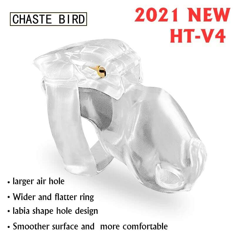 Pássaro casto 2021 novo conjunto de HT-V4 dispositivo de castidade masculino keuschheitsgurtel gaiola do galo anel do pênis cinto de bondage fetiche adulto brinquedos sexuais