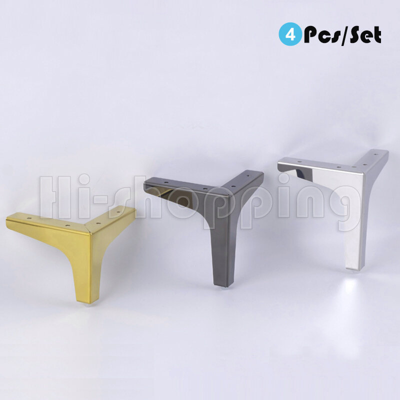 4Pcs  Furniture Legs Sofa Chair feet Cupboard Cabinet foot 10.2/13.6/15.2/16.8CM Height Bed legs with screws