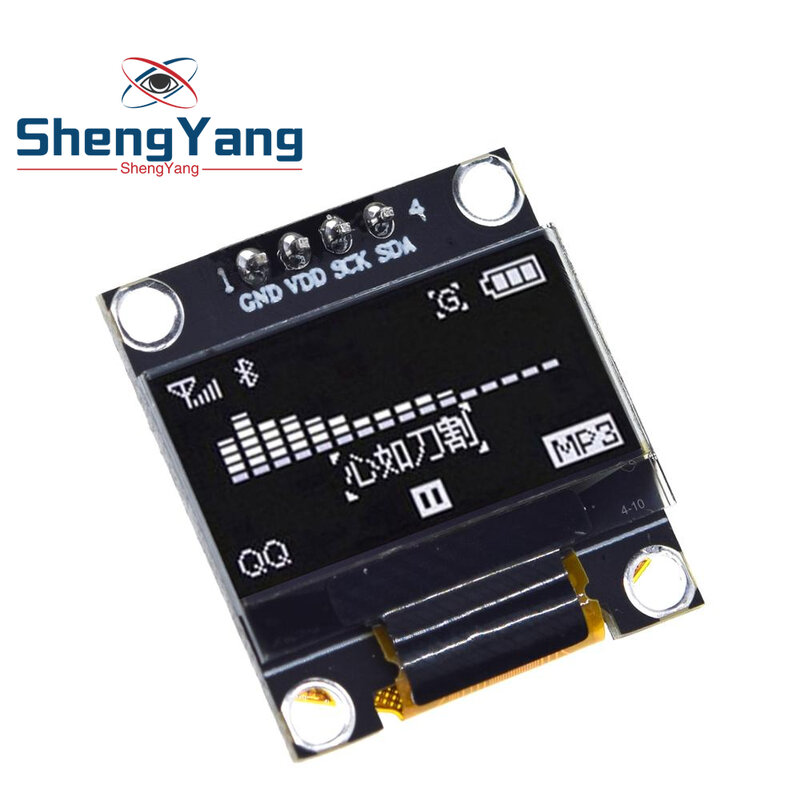 TZT 0.96 inch OLED 4PIN 7PIN  IIC Serial White Display Module 128X64 I2C SSD1306 12864 LCD Screen Board  for Arduino
