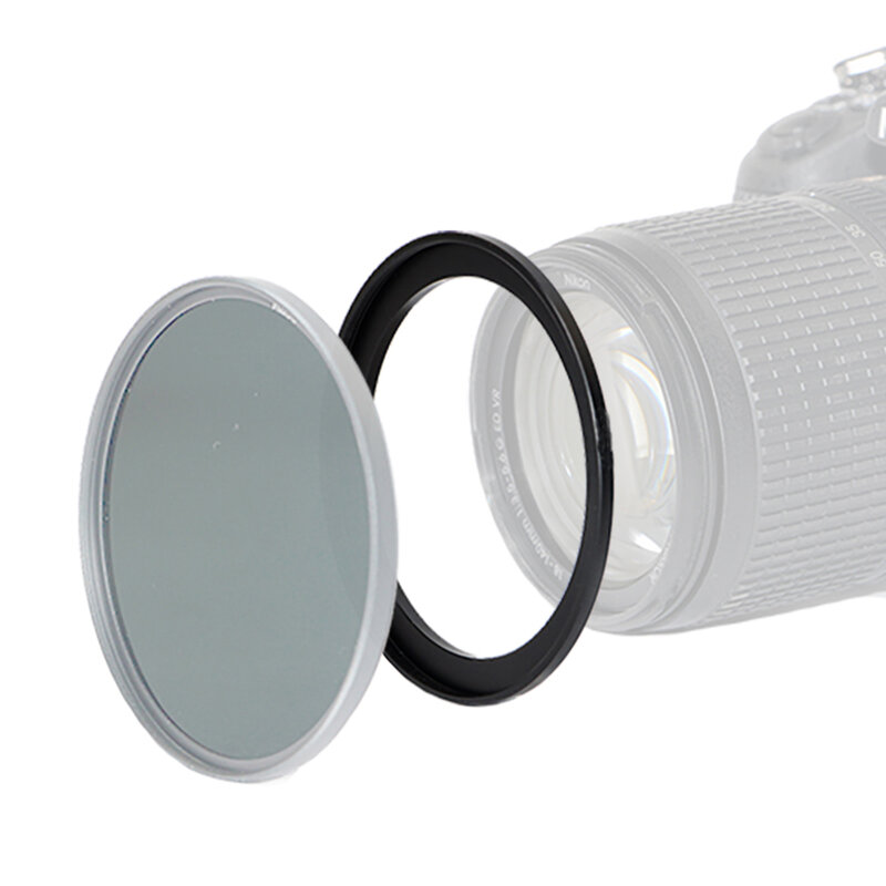 52mm-82mm 52-82mm 52 a 82 intensificam o adaptador do anel do metal do filtro da lente preto
