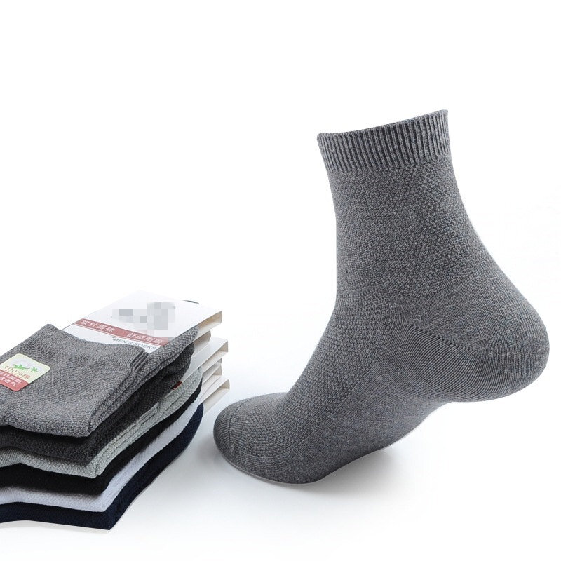 MRMT 2024 Brand Spring and Autumn Men'S Socks Double Needle Net Breathable Solid Color  for Male Cotton Casual Socks