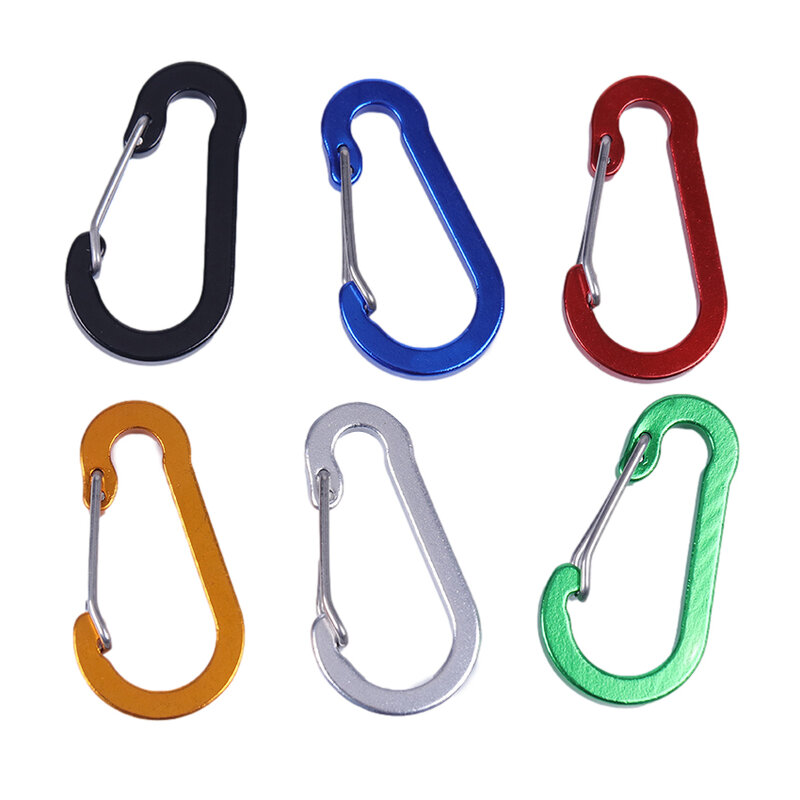 1Pc Outdoor Backpack Camping Climbing Supplies Aluminum Alloy Carabiner Hook Keychain Lock Buckle Snap Clip Tool